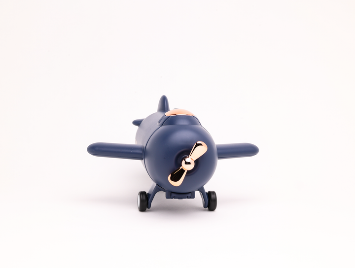 Blue Airplane Vacuum Straw Bottle