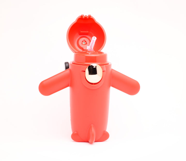 Red Airplane Vacuum Straw Bottle